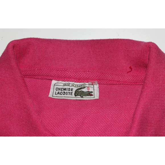 VTG Lacoste Chemise Men's Knit Polo Golf Shirt Size Large Croc Logo - Picture 7 of 7